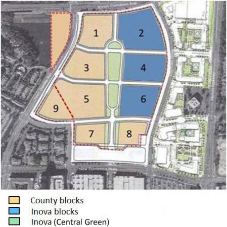 map with County Blocks, INOVA blocks, and INOVA (Central Green)